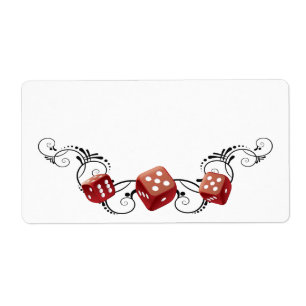 Elegant Name Tag With Dice