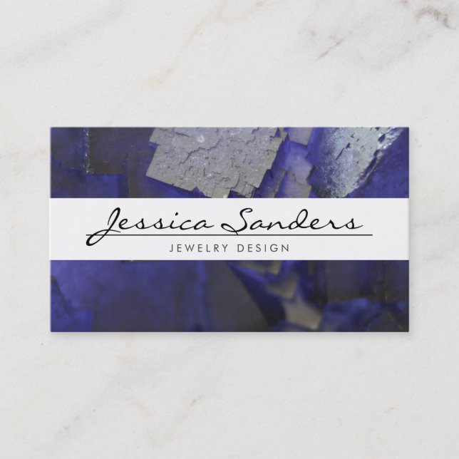 ELEGANT NAME with PURPLE GEMSTONES 2 Business Card (Front)