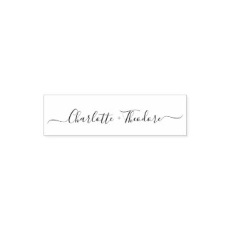 Elegant Names Calligraphy Script Wedding Self-inking Stamp