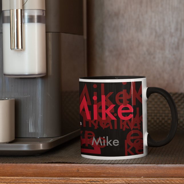 elegant names pattern personalised mug (modern pattern design)