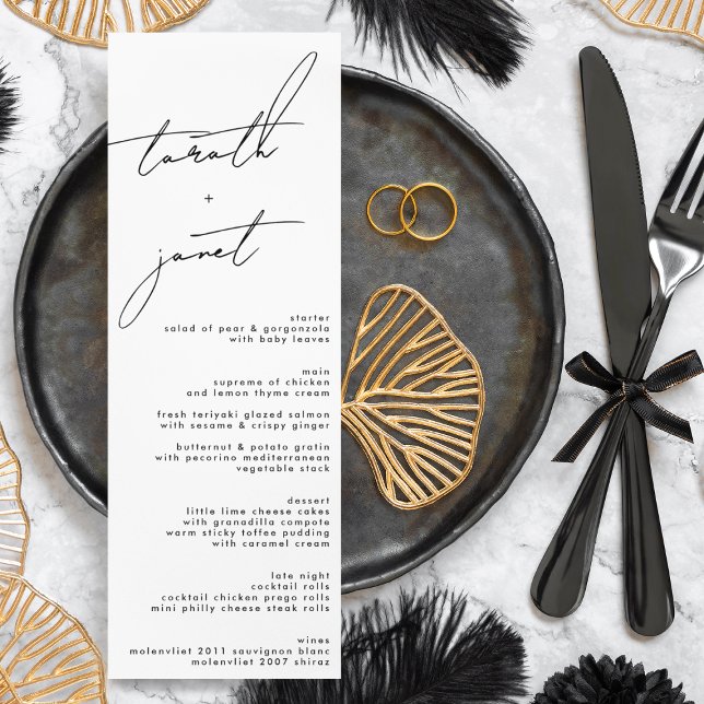 Elegant NAMES | Stylish Black & White Wedding Program (Creator Uploaded)