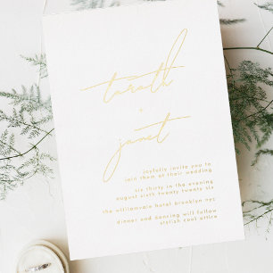 Elegant NAMES   Stylish White & GOLD Wedding