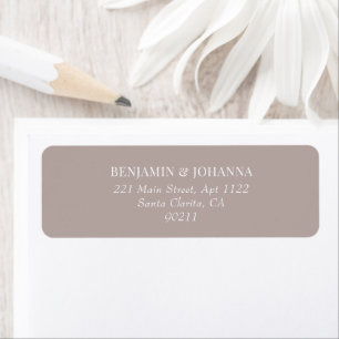 Elegant Natural Cream Wedding Return Address Label