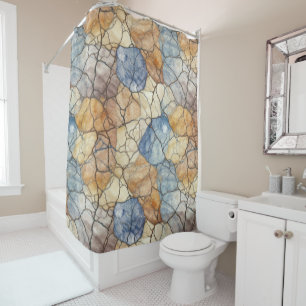 Elegant Natural Stone  Marble Pattern  Shower Curtain