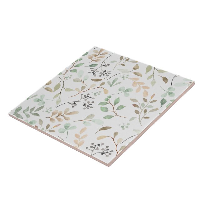 Elegant Nature Floral Decorative Tile Accent (Side)