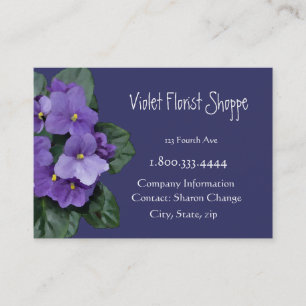 Elegant Nature Flower African Violet Plant Business Card