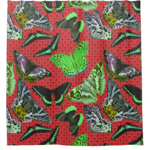 Elegant Nature-Inspired Vintage Butterfly  Shower Curtain