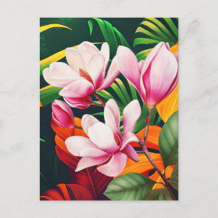 ELEGANT NATURE PLANT FLOWER POSTCARD