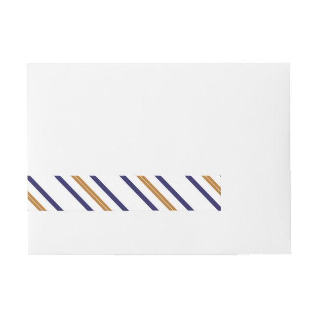 Elegant Nautical Anchor Striped Wrap Around Labels (Front)