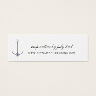 Elegant Nautical Anchor Wedding Website RSVP
