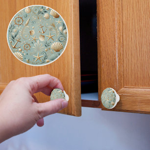 Elegant Nautical Ceramic Knob