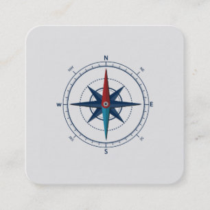 Elegant Nautical Compass Business Card
