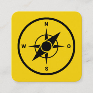 Elegant Nautical Compass Business Card