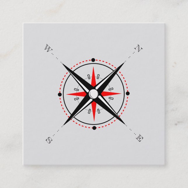 Elegant Nautical Compass  Business Card (Front)