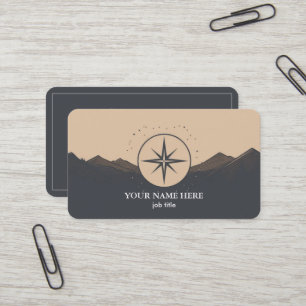 Elegant Nautical Compass Business Card