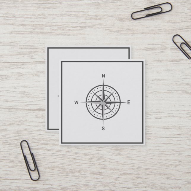 Elegant Nautical Compass  Business Card (Front/Back In Situ)