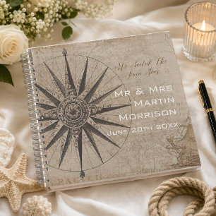 Elegant Nautical Ivory Wedding Guest Book