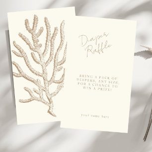 Elegant Nautical Natural Customisable Baby Shower Enclosure Card