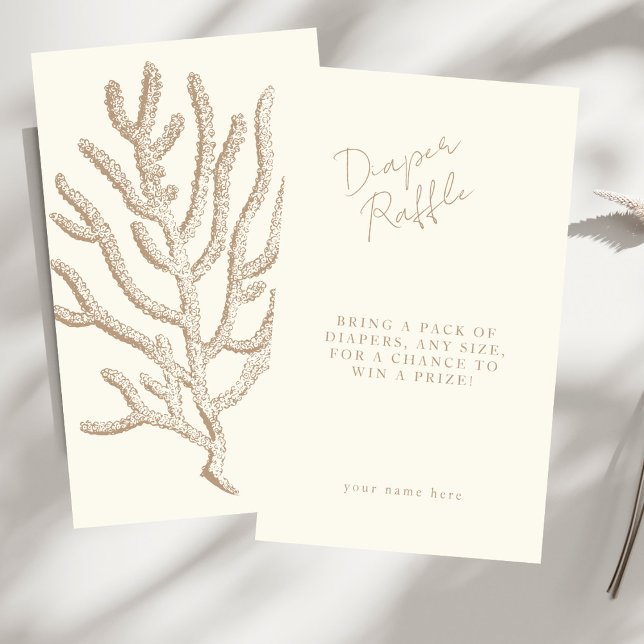 Elegant Nautical Natural Customisable Baby Shower Enclosure Card (Creator Uploaded)