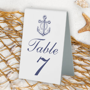 Elegant Nautical Navy Blue Anchor Wedding