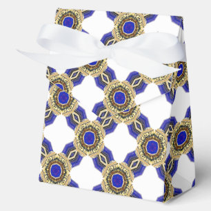 Elegant Nautical Royal Blue and White Favour Box