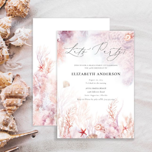 Elegant Nautical Theme Any Age Birthday Invitation (Creator Uploaded)