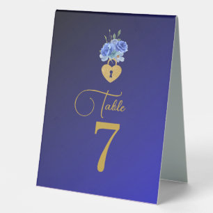 Elegant Navy and Burnt Orange   Gold Table Numbers