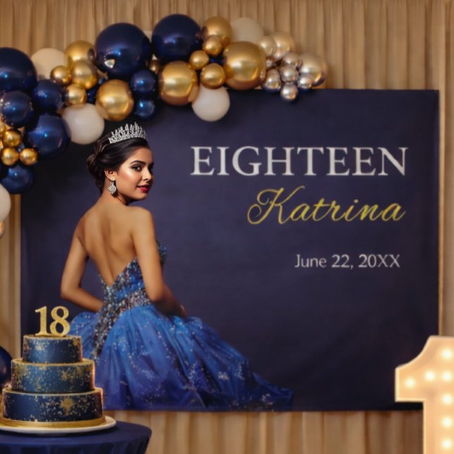 Elegant Navy Blue 18th Banner (Creator Uploaded)