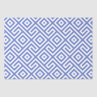 Elegant Navy Blue Abstract Geometric Pattern  Tissue Paper