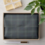 Elegant Navy Blue and Green Plaid Christmas Tissue Paper<br><div class="desc">Modern Christmas tissue paper featuring a timeless design with a muted navy blue and green plaid pattern.</div>