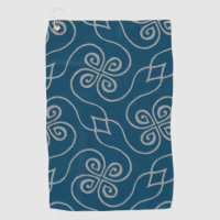 Elegant Navy Blue Celtic Clover Pattern