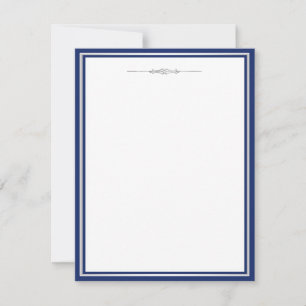 Elegant Navy Blue Damask Invitation Template