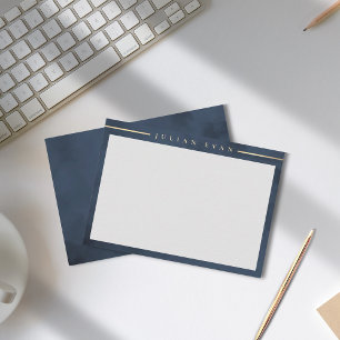 Elegant Navy Blue Gold Detail Professional Card