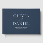 Elegant Navy Blue Gold Modern Minimalist