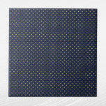 Elegant Navy Blue Gold Polka Dots Ceramic Tile<br><div class="desc">Navy Blue tile with gold polka dots.  Hex code for navy blue is #202A44.</div>
