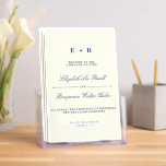 Elegant Navy Blue & Ivory Wedding Program Template<br><div class="desc">Celebrate in style with these elegant and very trendy wedding programs. The design is easy to personalise wit your own wording and your guests will be thrilled when they see these fabulous programs.</div>