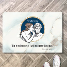 Elegant Navy Blue Marble Quote Housewarming