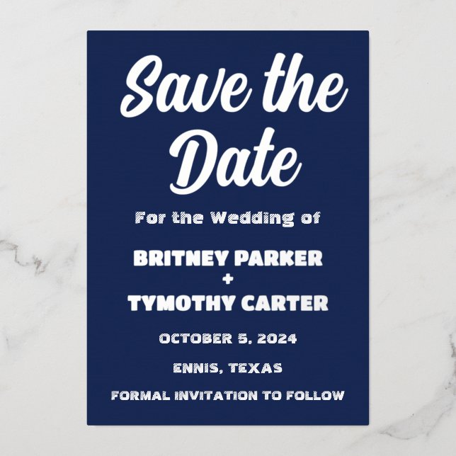 Elegant Navy Blue Modern QR Code Photo (Front)