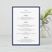 Elegant Navy Blue Monogram Modern Wedding