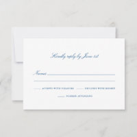 Elegant Navy Blue Number Attending