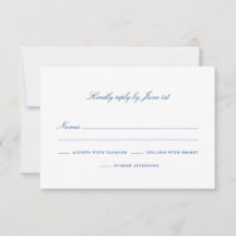 Elegant Navy Blue Number Attending