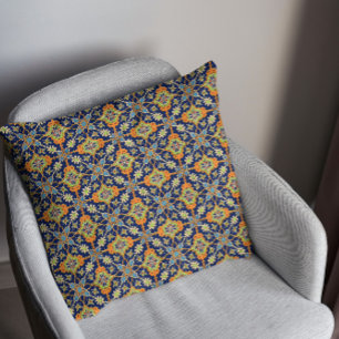 Elegant Navy Blue Orange American MoJo Pillow