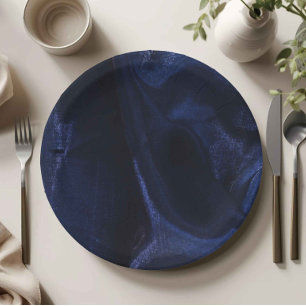 Elegant Navy Blue Paper Plate