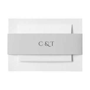 Elegant Navy Blue Pearl Watercolor Modern Wedding Invitation Belly Band