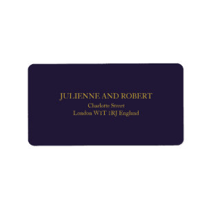 Elegant Navy Blue Wedding Address Labels