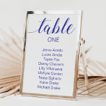 Elegant Navy Blue Wedding Seating Chart Cards<br><div class="desc">Guide your guests to their proper table with these elegant navy blue seating chart cards. Personalise the table number and the guest's name. Part of the Alejandra collection.</div>