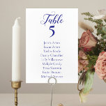 Elegant Navy Blue Wedding Seating Chart Cards<br><div class="desc">Guide your guests to their proper table with these elegant navy blue seating chart cards. Personalise the table number and the guest's name.</div>