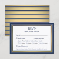 Elegant Navy Blue White & Gold with Meal Options