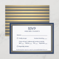 Elegant Navy Blue White & Gold with Meal Options