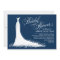 Elegant Navy Blue White Wedding Gown Bridal Shower